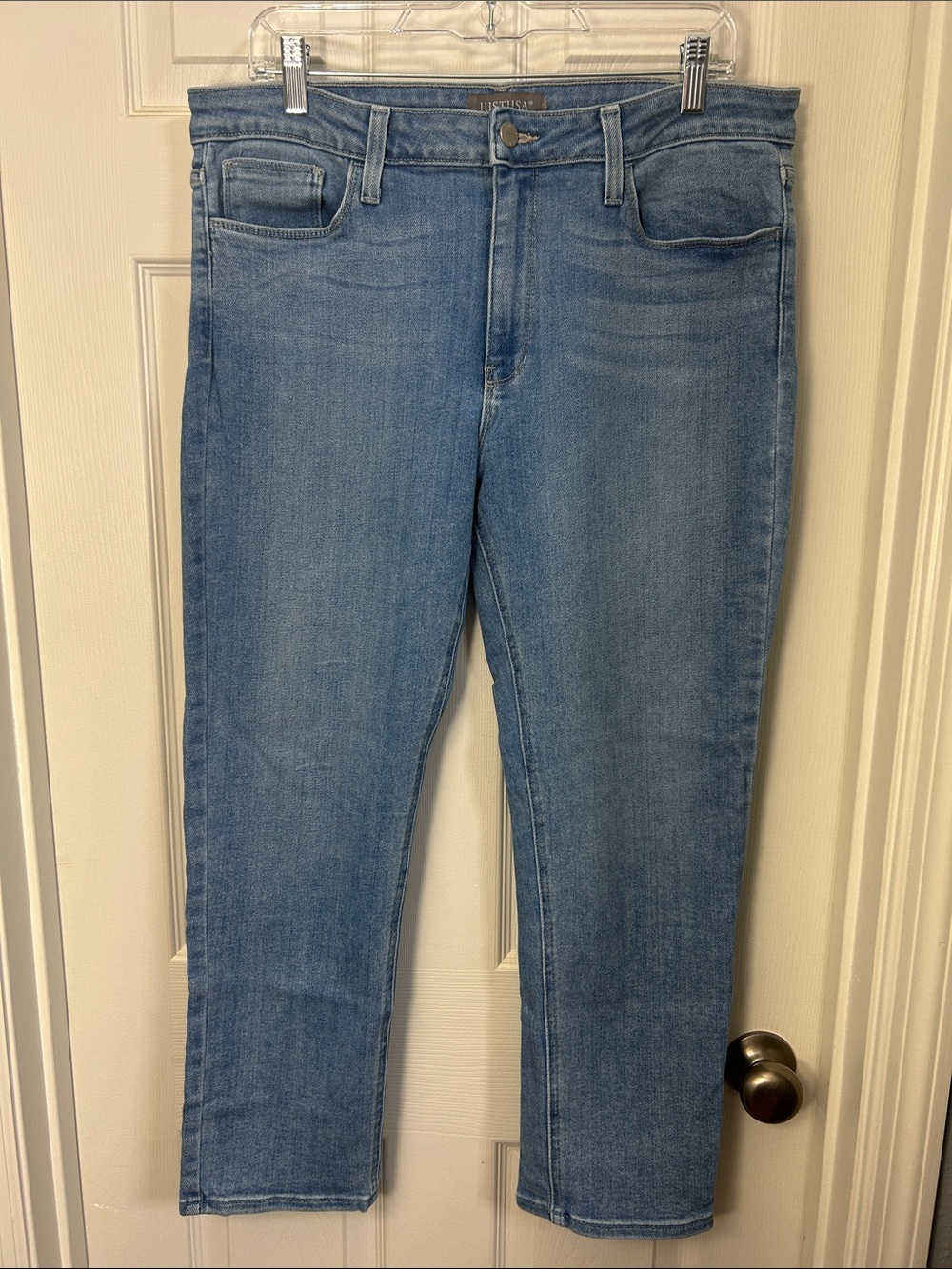 Just USA Light Wash Straight Leg Stretch Jeans women’s size 33